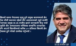 नेपालमा मृत्युको पाँचौं प्रमुख कारण ब्रेन स्ट्रोक, समयमै परीक्षण गराउन चिकित्सकको सुझाव